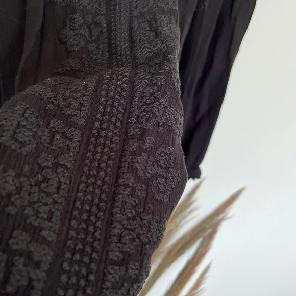 Twik black boho flowy blouse size XS - Picture 3 of 5